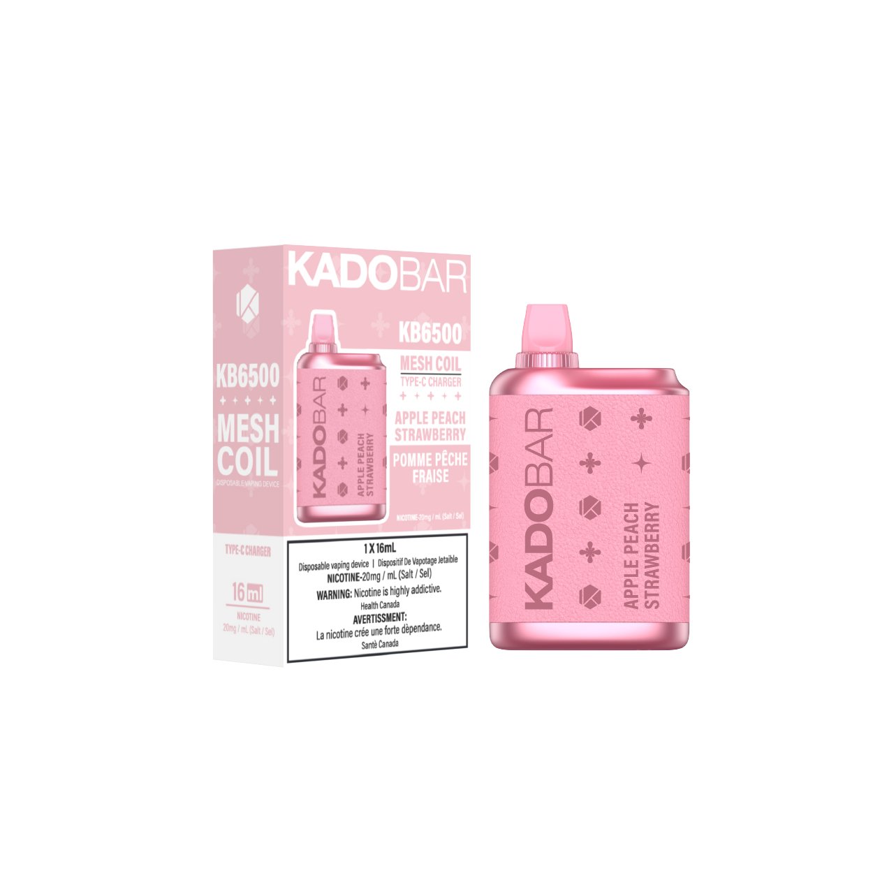 Kadobar 6500 - Apple Peach Strawberry - Vape Crush