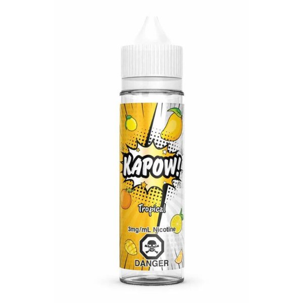 Kapow 60ml Freebase - Tropical 0mg - Vape Crush