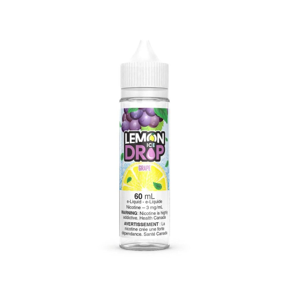 Lemon Drop Ice 60ml Freebase - Grape 0mg - Vape Crush