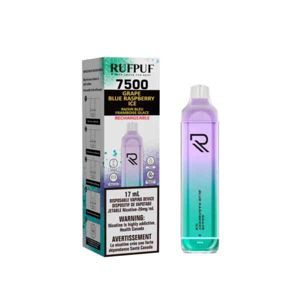 Rufpuf 7500 - Grape Blue Raspberry Ice - Vape Crush