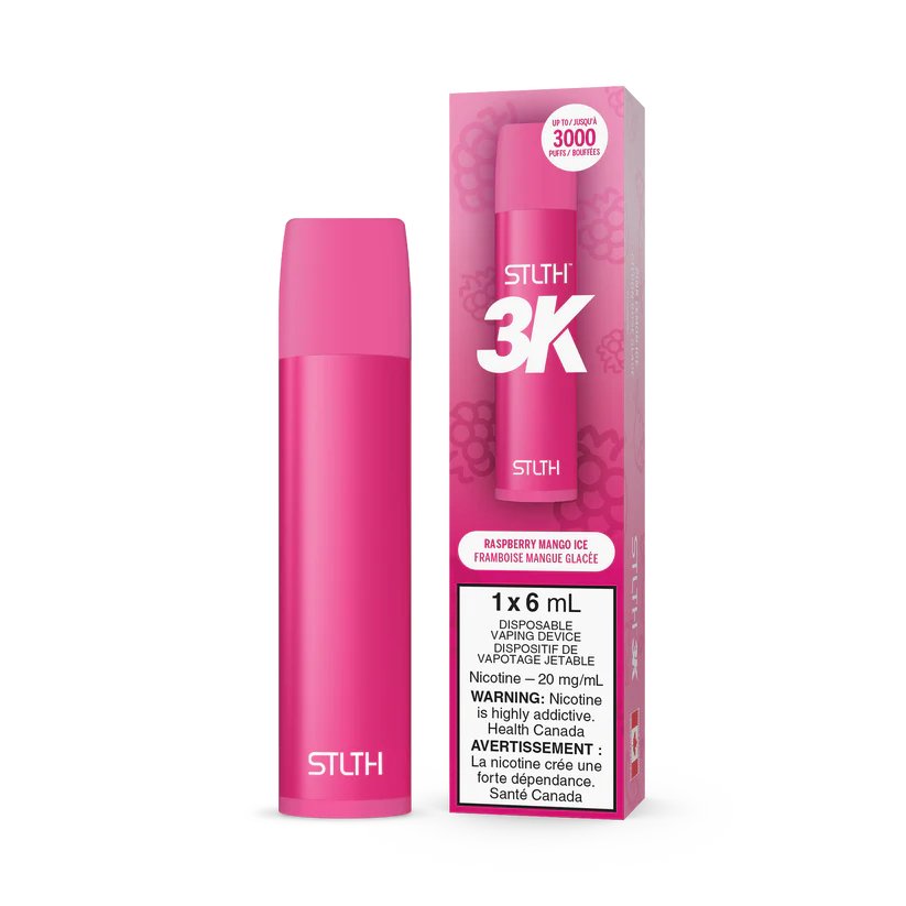 STLTH 3K Disposable - Raspberry Mango Ice - Vape Crush