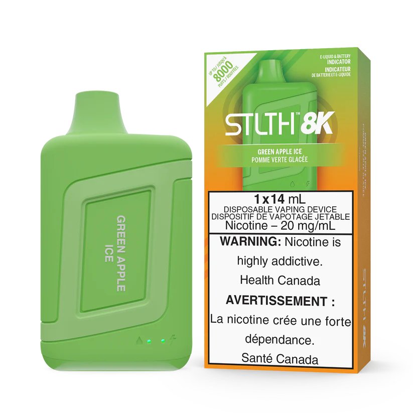 STLTH 8K - Green Apple Ice - Vape Crush