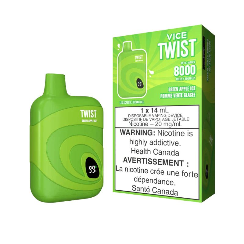 Vice Twist 8000 - Green Apple Ice - Vape Crush