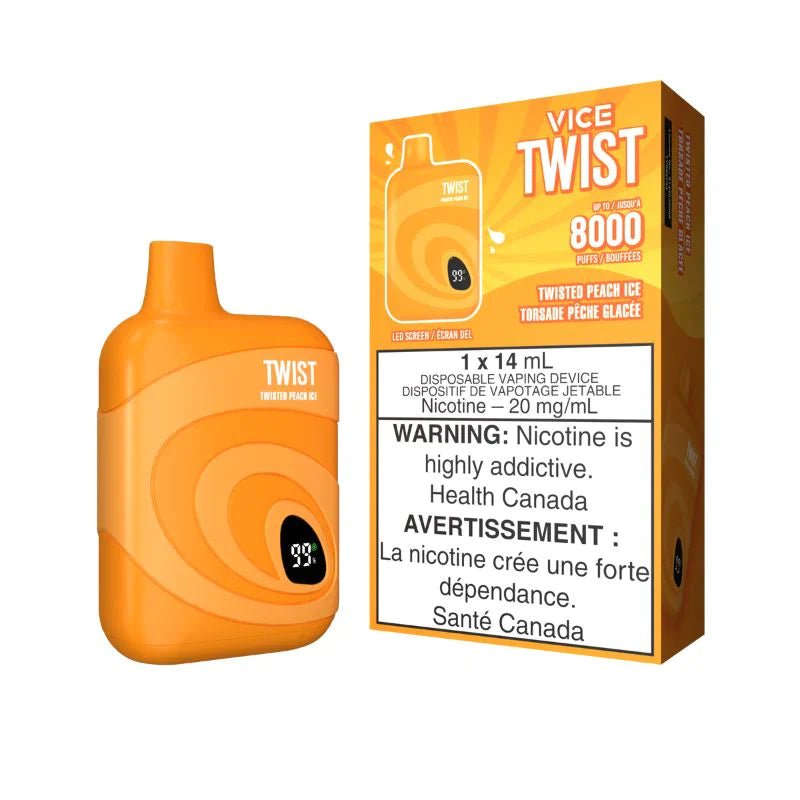 Vice Twist 8000 - Twisted Peach Ice - Vape Crush