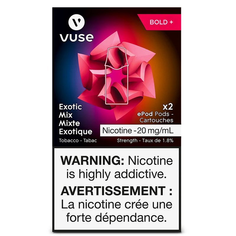 Vuse Pods - Aromatic Tobacco/ Exotic Mix Bold+ 18mg - Vape Crush
