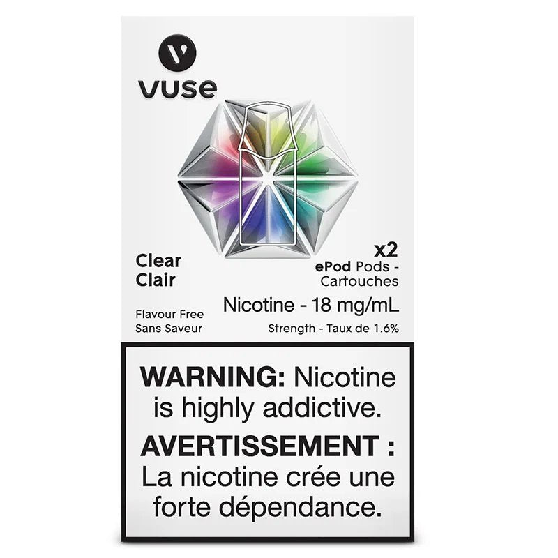 Vuse Pods - Clear 18mg - Vape Crush